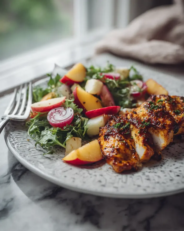 Savory Meets Sweet: Honey Mustard Chicken with Peach Salad Delight - Featured Image