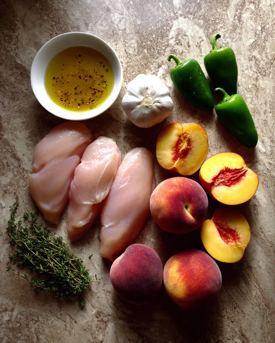 Ingredients for Spice Meets Sweet: Discover the Irresistible Jalapeño Peach Chicken