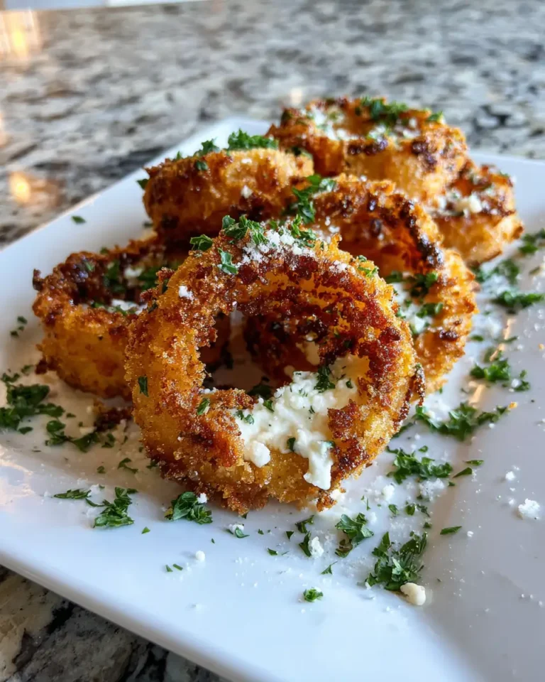 Crispy Meets Spicy: Jalapeño Popper Stuffed Onion Rings Delight - Featured Image