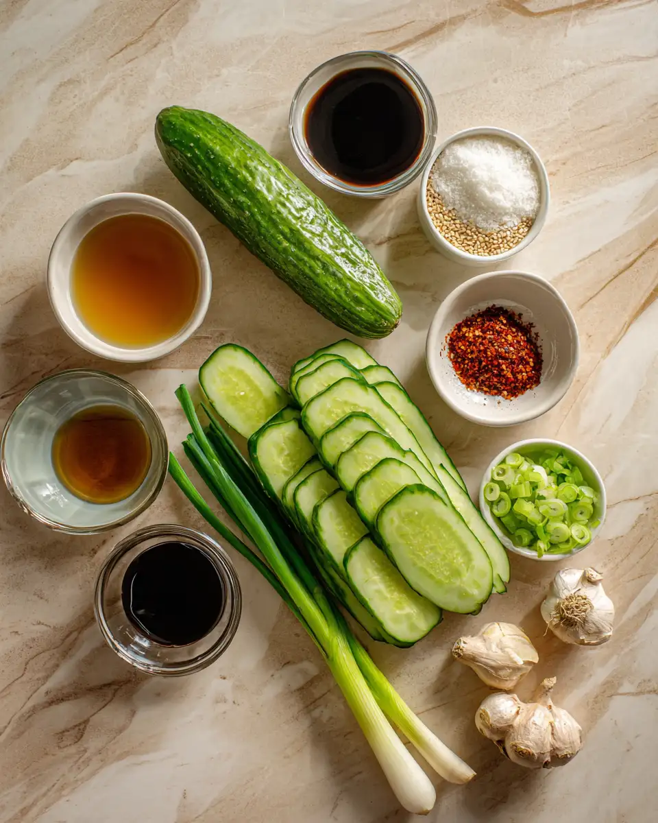 Crisp and Refreshing: Dive into the Vibrant Flavors of Korean Cucumber Salad 4 Ingredients for Crisp and Refreshing: Dive into the Vibrant Flavors of Korean Cucumber Salad