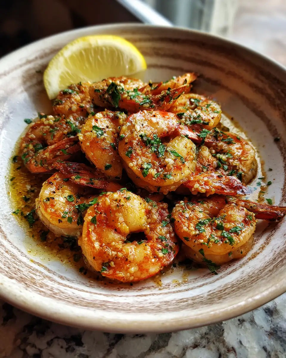 Final dish - Zesty Lemon Garlic Butter Shrimp: A Flavor Explosion in Every Bite