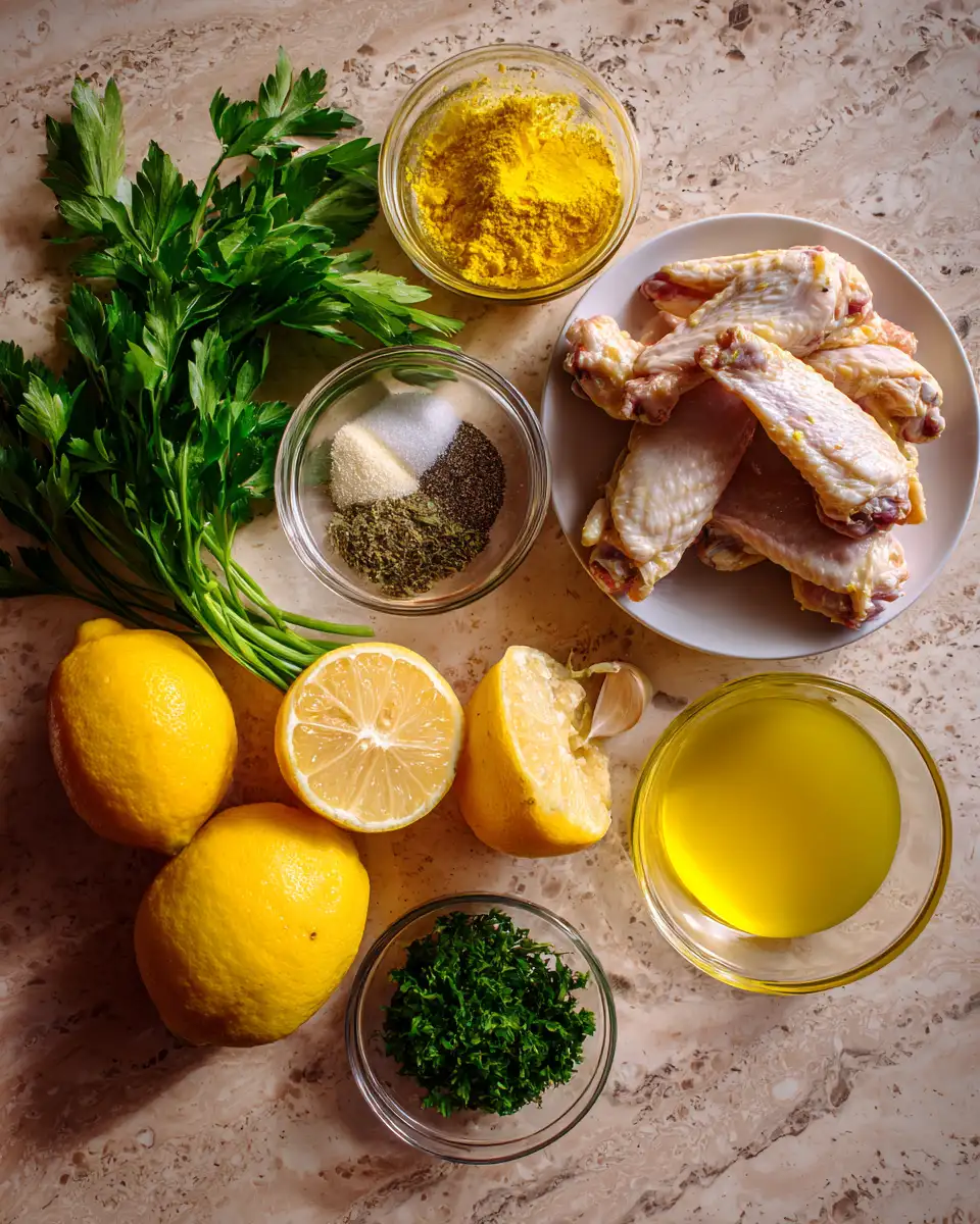 Ingredients for Zesty Lemon Pepper Garlic Wings That Will Make Your Taste Buds Dance