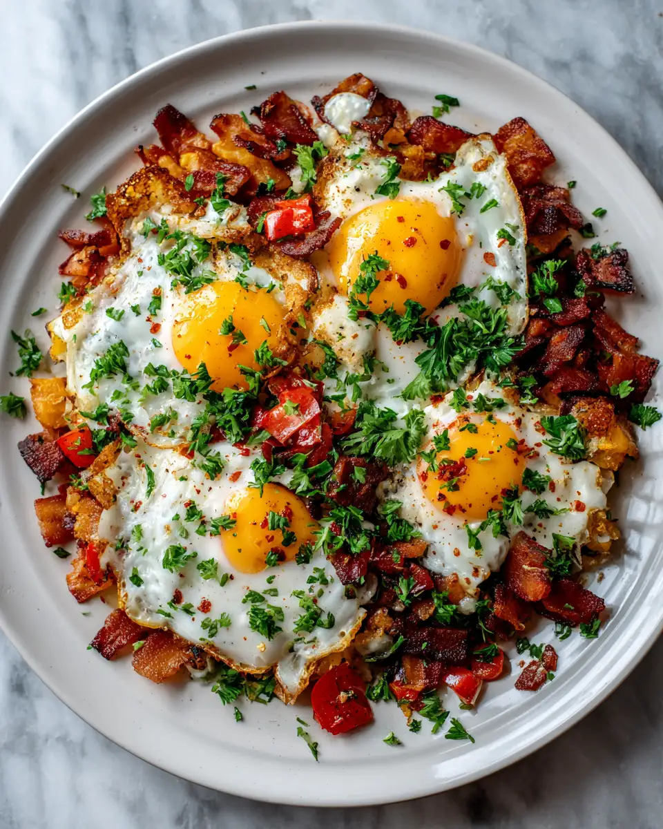 Final dish - Wake Up to Flavor: Irresistible Loaded Breakfast Skillet with Eggs & Bacon