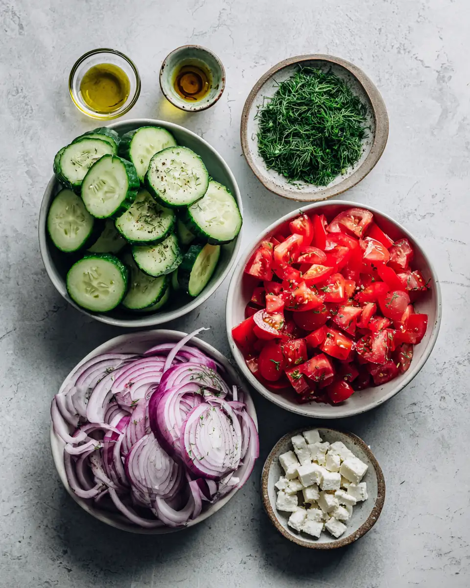 Zesty & Fresh: Dive into the Ultimate Marinated Cucumber Tomato Salad 4 Ingredients for Zesty & Fresh: Dive into the Ultimate Marinated Cucumber Tomato Salad