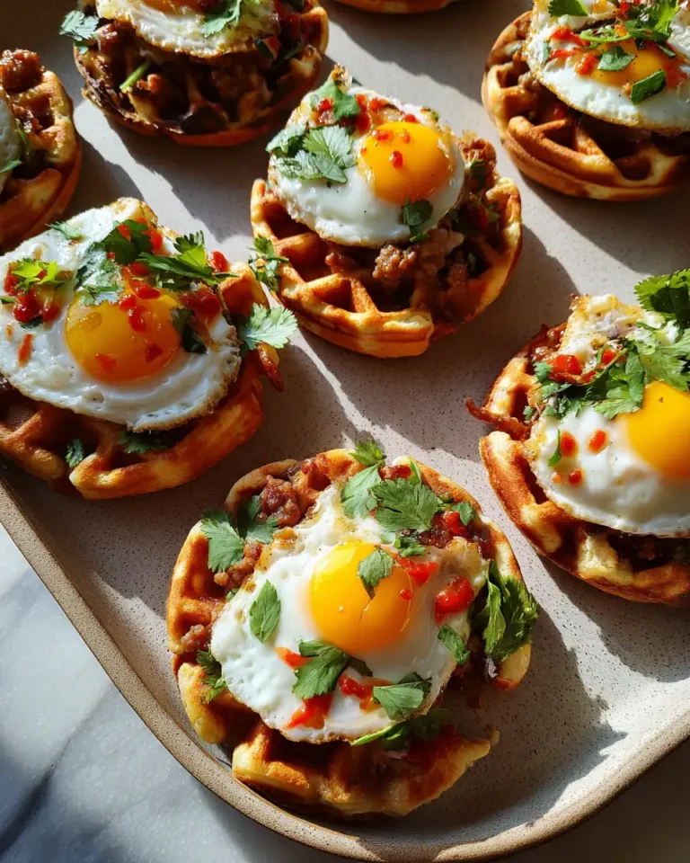 Bite-Sized Brunch Bliss: Mini Sausage and Egg Waffle Tacos - Featured Image