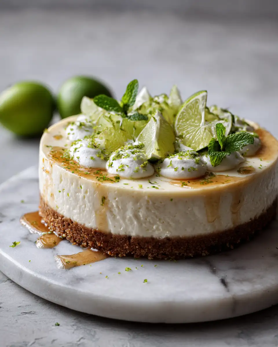 Final dish - Zesty Delight: Indulge in a No-Bake Key Lime Cheesecake Adventure