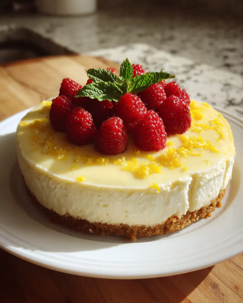 Final dish - Zesty Delight: Indulge in a No-Bake Lemon Cheesecake Adventure