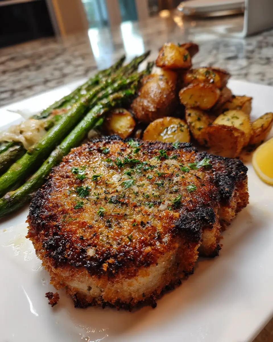 Final dish - Crispy Delight: Parmesan Crusted Pork Chops That Will Wow Your Taste Buds