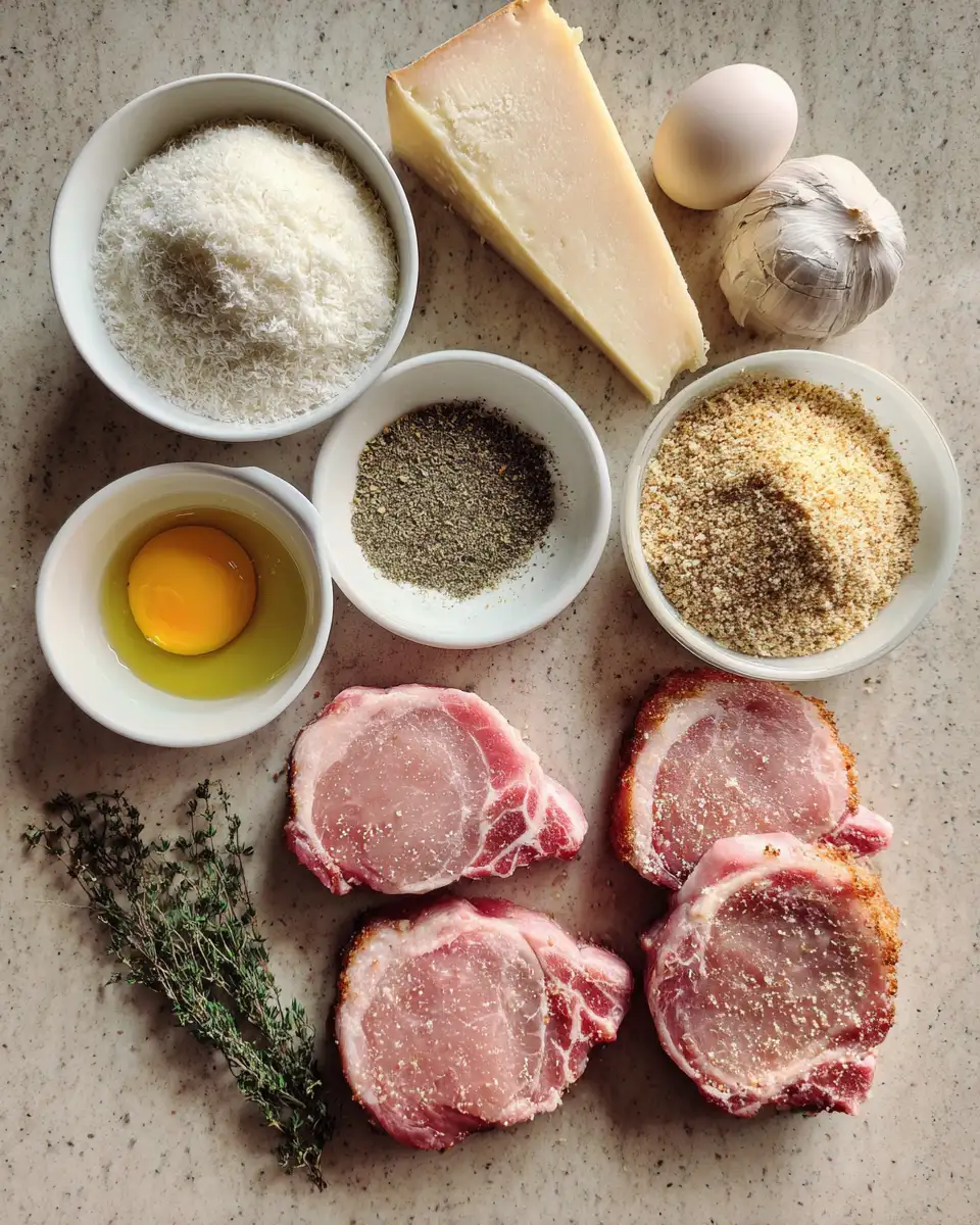Ingredients for Crispy Delight: Parmesan Crusted Pork Chops That Will Wow Your Taste Buds
