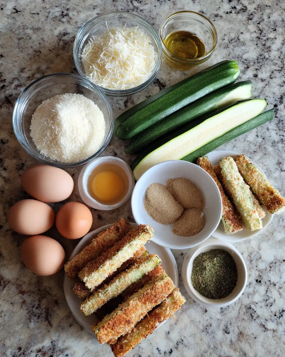 Crispy Delight: Parmesan Crusted Zucchini Fries to Satisfy Your Snack Cravings 4 Ingredients for Crispy Delight: Parmesan Crusted Zucchini Fries to Satisfy Your Snack Cravings