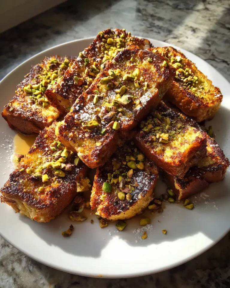 Perfectly Crunchy Pistachio French Toast Sticks Recipe - Featured Image