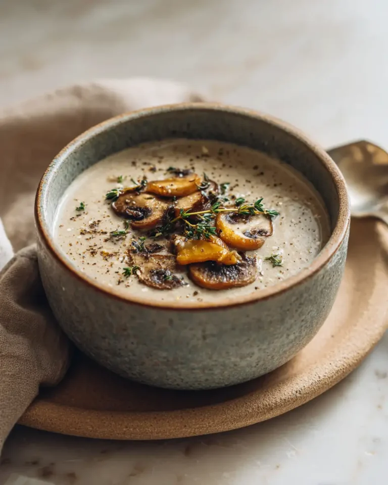 Savor the Flavor of Autumn with Roasted Garlic Mushroom Soup - Featured Image
