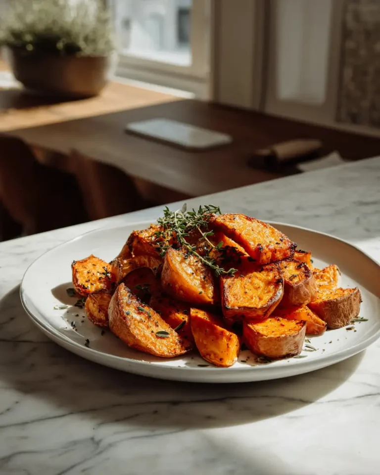 Golden Perfection: Elevate Your Meal With Roasted Garlic Sweet Potatoes - Featured Image