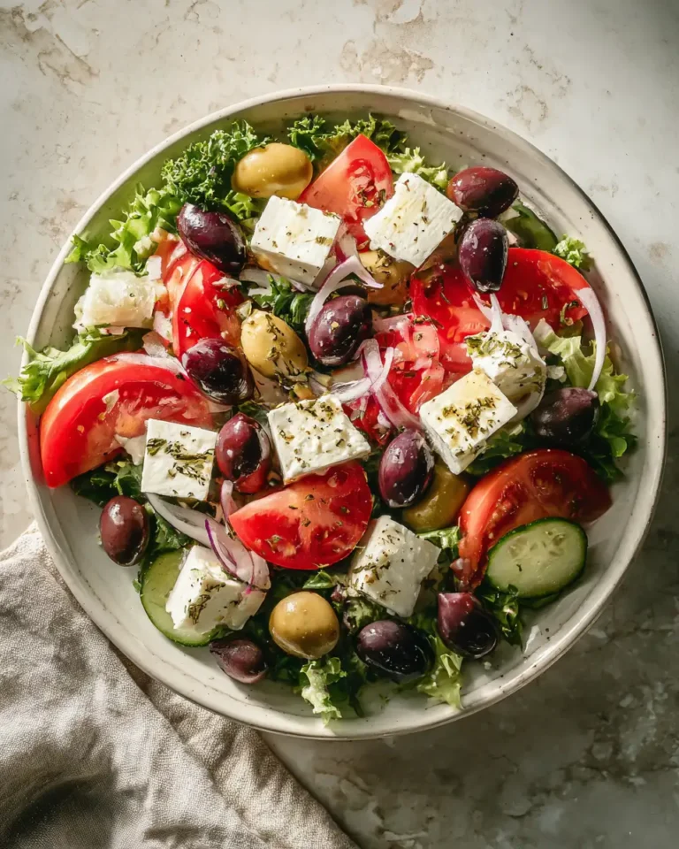 Savourez l'Été : Salade Grecque Fraîche avec Mozzarella et Olives - Featured Image