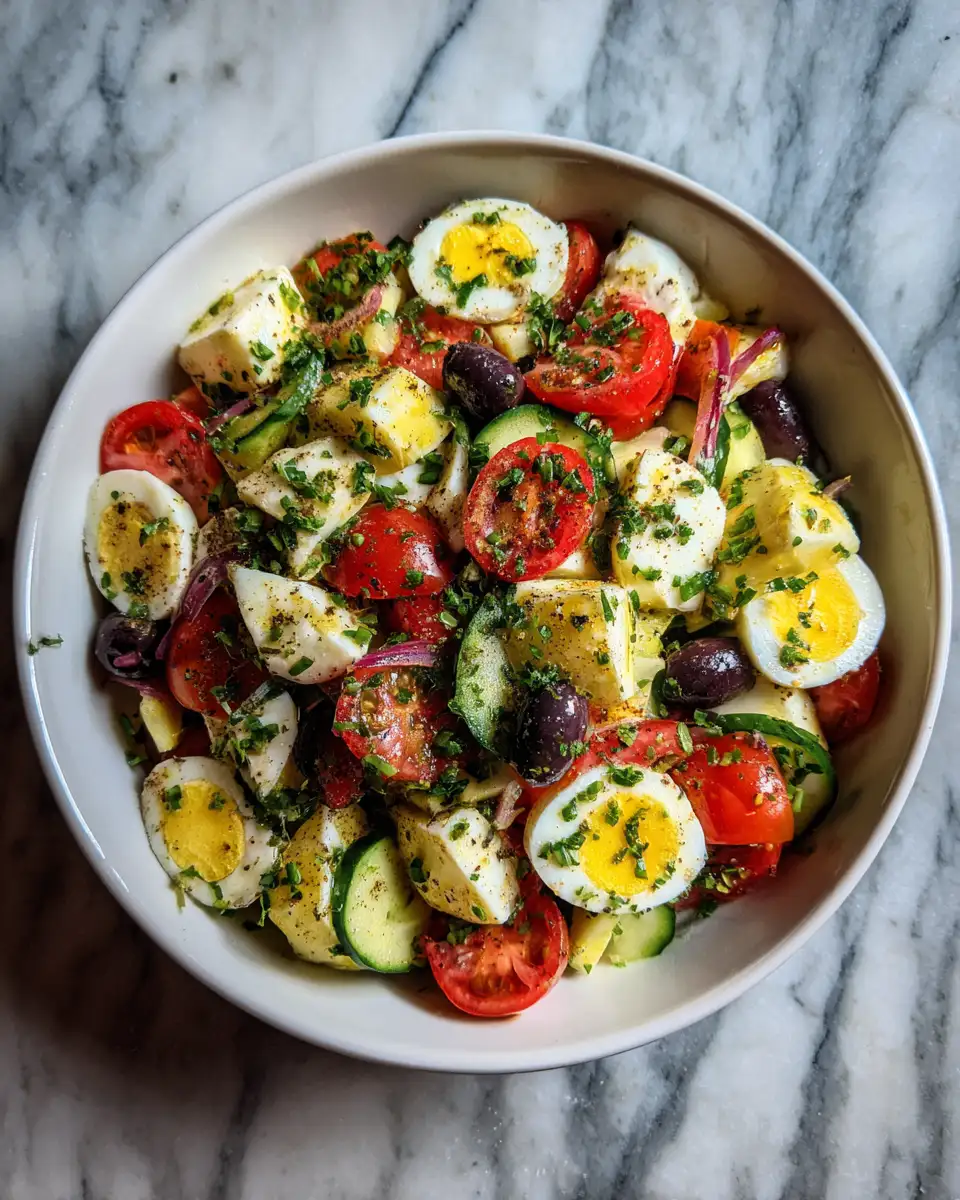 Final dish - Savourez l'Été : Salade Grecque Fraîche avec Mozzarella et Olives