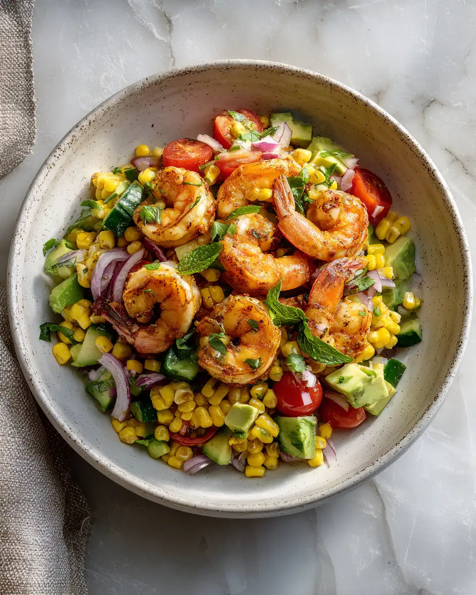 Final dish - Zesty Shrimp Avocado Corn Salad: A Flavorful Summer Delight