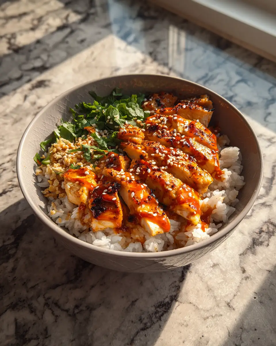 Final dish - Sizzle and Spice: The Ultimate Spicy Buffalo Chicken Rice Bowl Experience