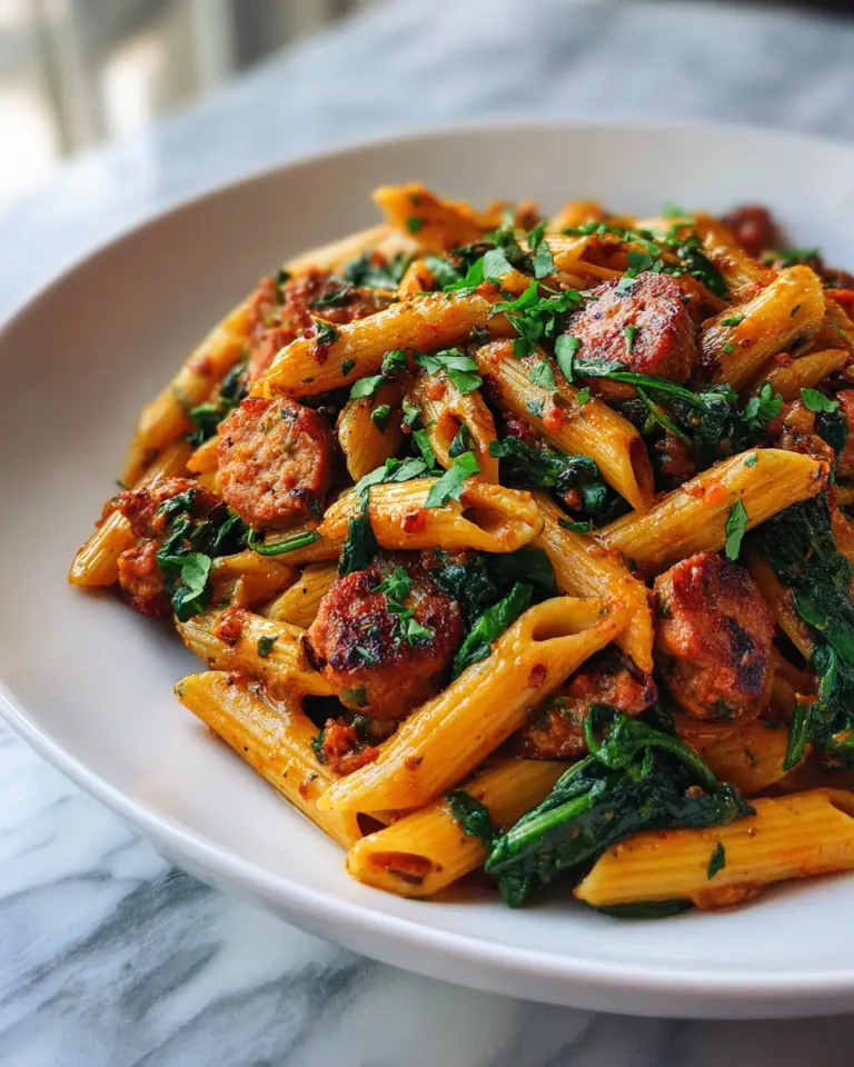 Spice Up Your Dinner with Irresistible Sausage Penne and Spinach - Featured Image