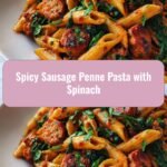 Spice Up Your Dinner with Irresistible Sausage Penne and Spinach