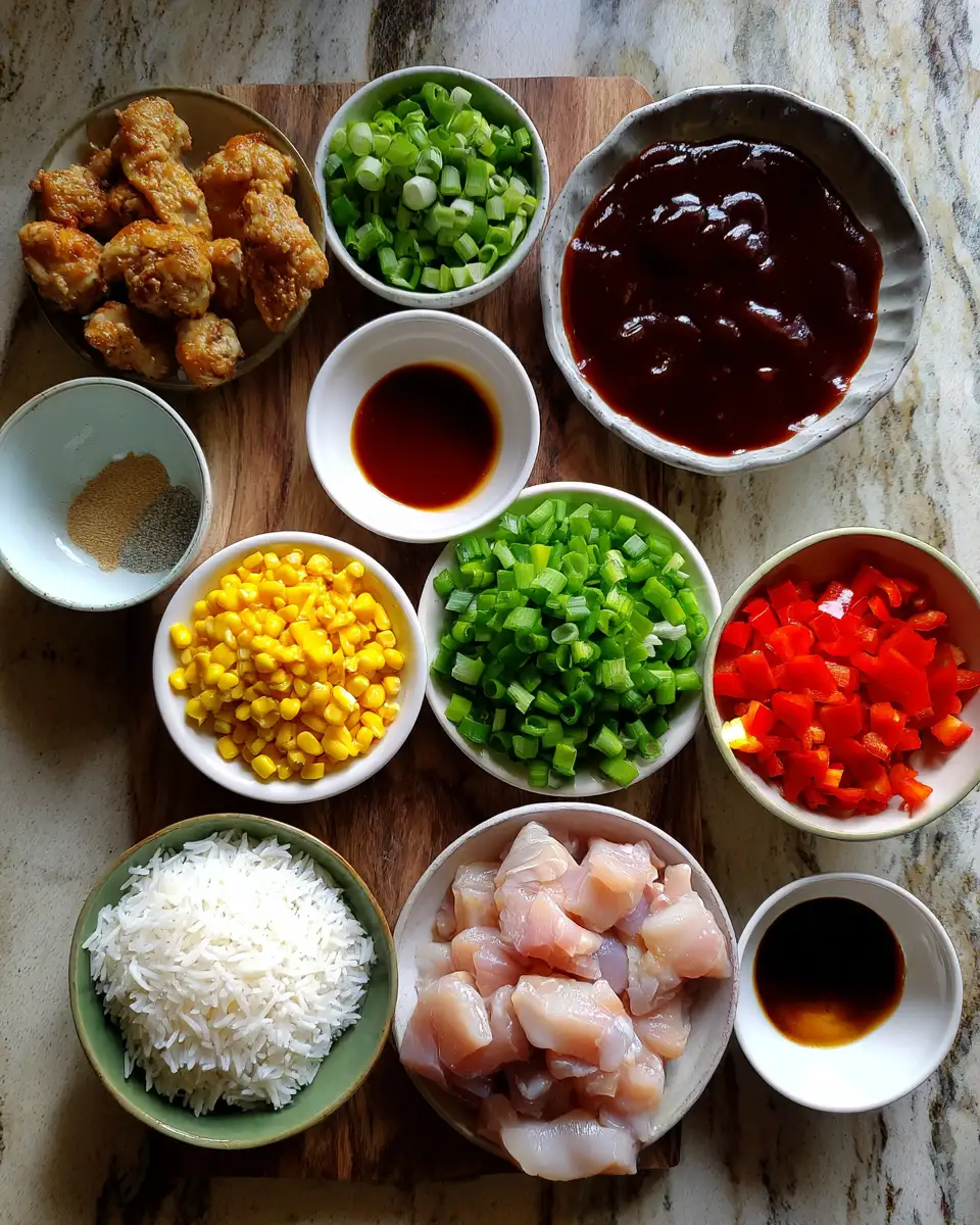 Sticky BBQ Chicken Rice Bowl: A Flavorful Feast in Every Bite 4 Ingredients for Sticky BBQ Chicken Rice Bowl: A Flavorful Feast in Every Bite
