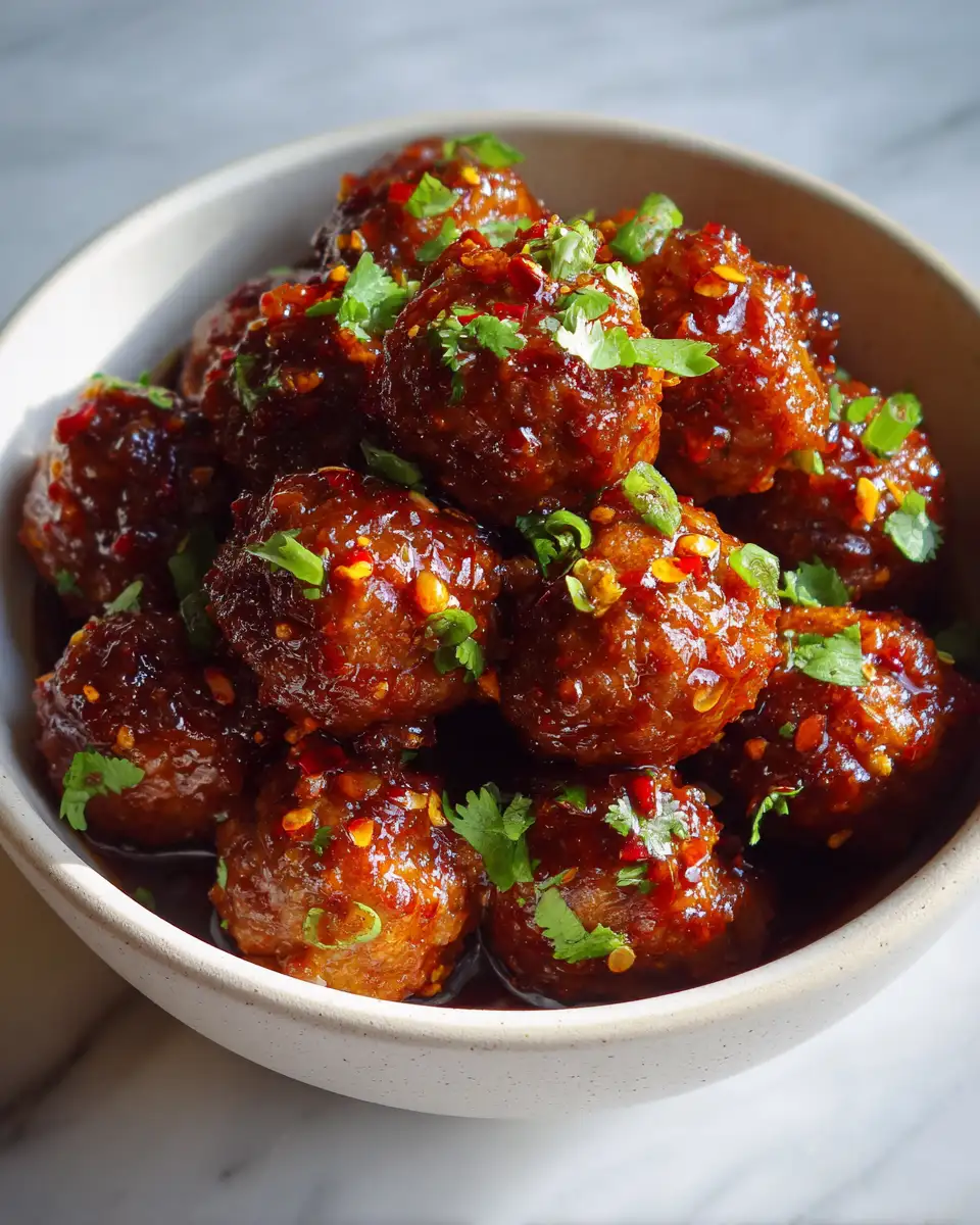 Irresistibly Delicious Sticky Sweet Chili Meatballs to Spice Up Your Dinner 6 Final dish - Irresistibly Delicious Sticky Sweet Chili Meatballs to Spice Up Your Dinner