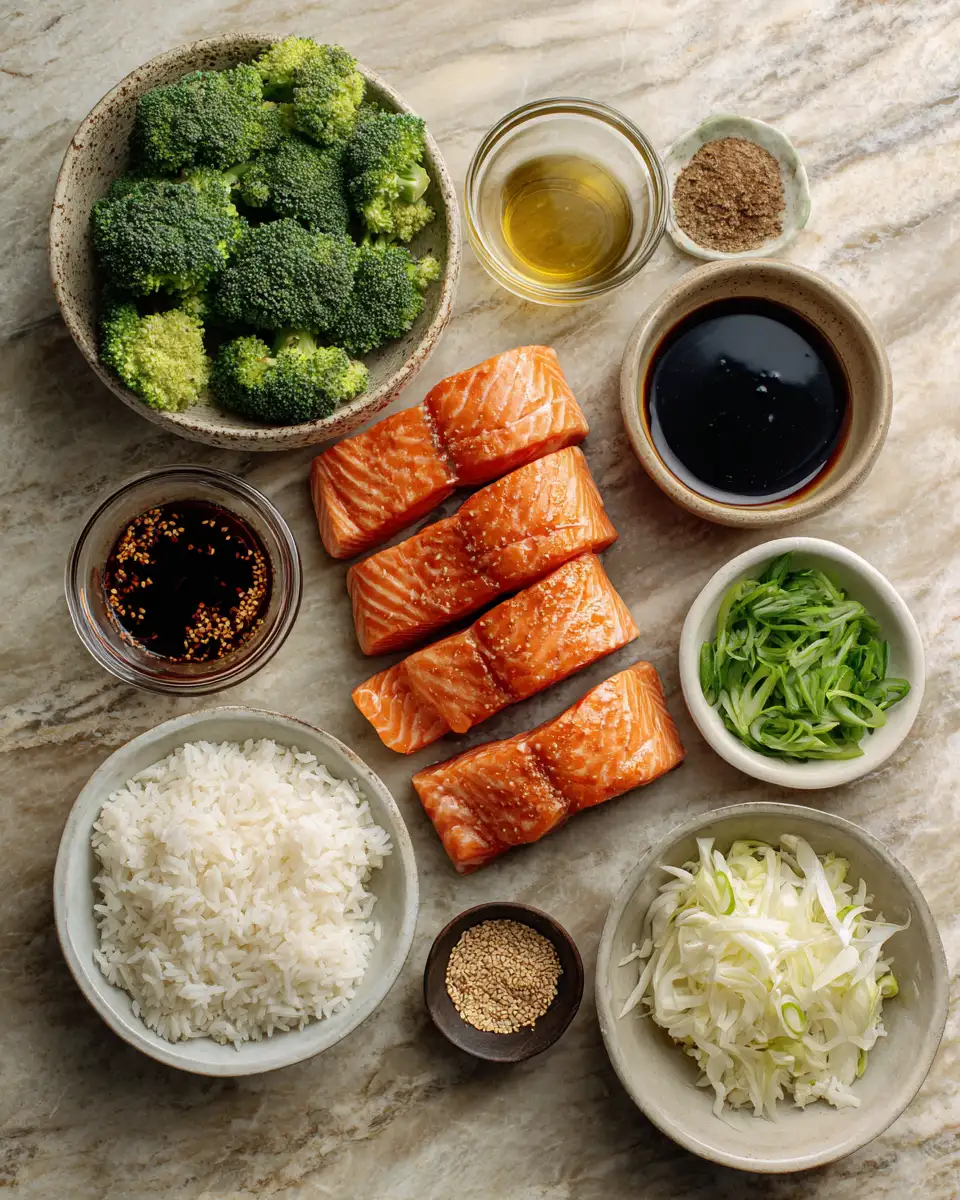 Savor the Flavor: Irresistible Sticky Teriyaki Salmon Bowl Delight 4 Ingredients for Savor the Flavor: Irresistible Sticky Teriyaki Salmon Bowl Delight