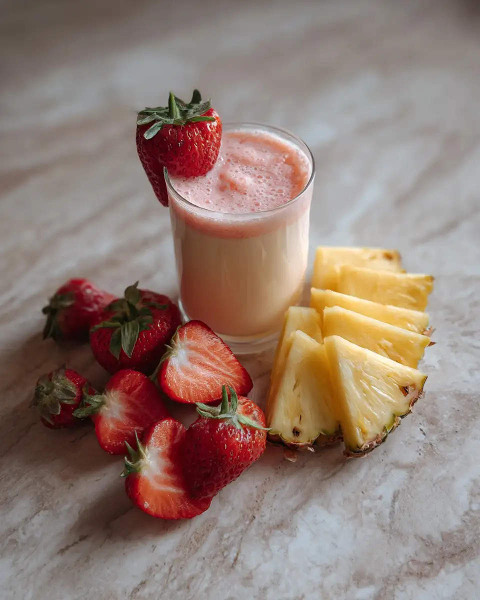 Sip into Paradise with a Strawberry Piña Colada Delight 4 Ingredients for Sip into Paradise with a Strawberry Piña Colada Delight