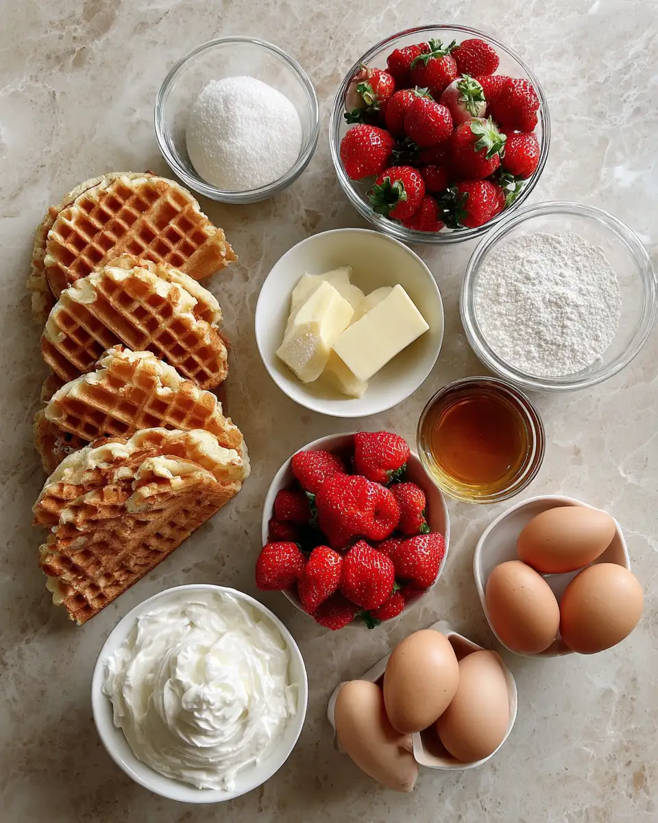 Ingredients for Sweet Fusion Delight: Strawberry Waffle Tacos Take Breakfast to a New Level