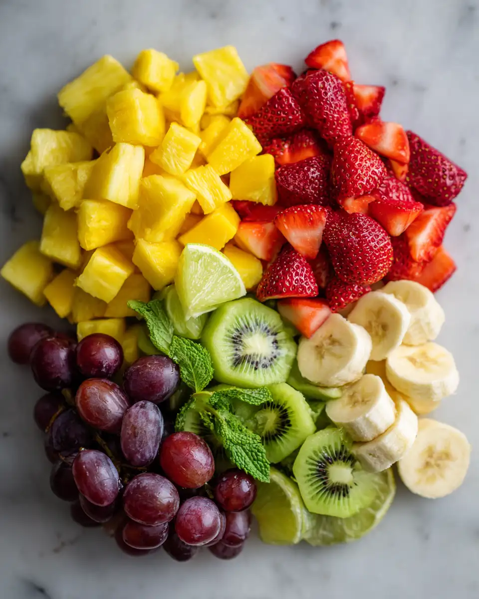 Ingredients for Taste the Tropics with a Vibrant Tropical Fruit Salad Delight