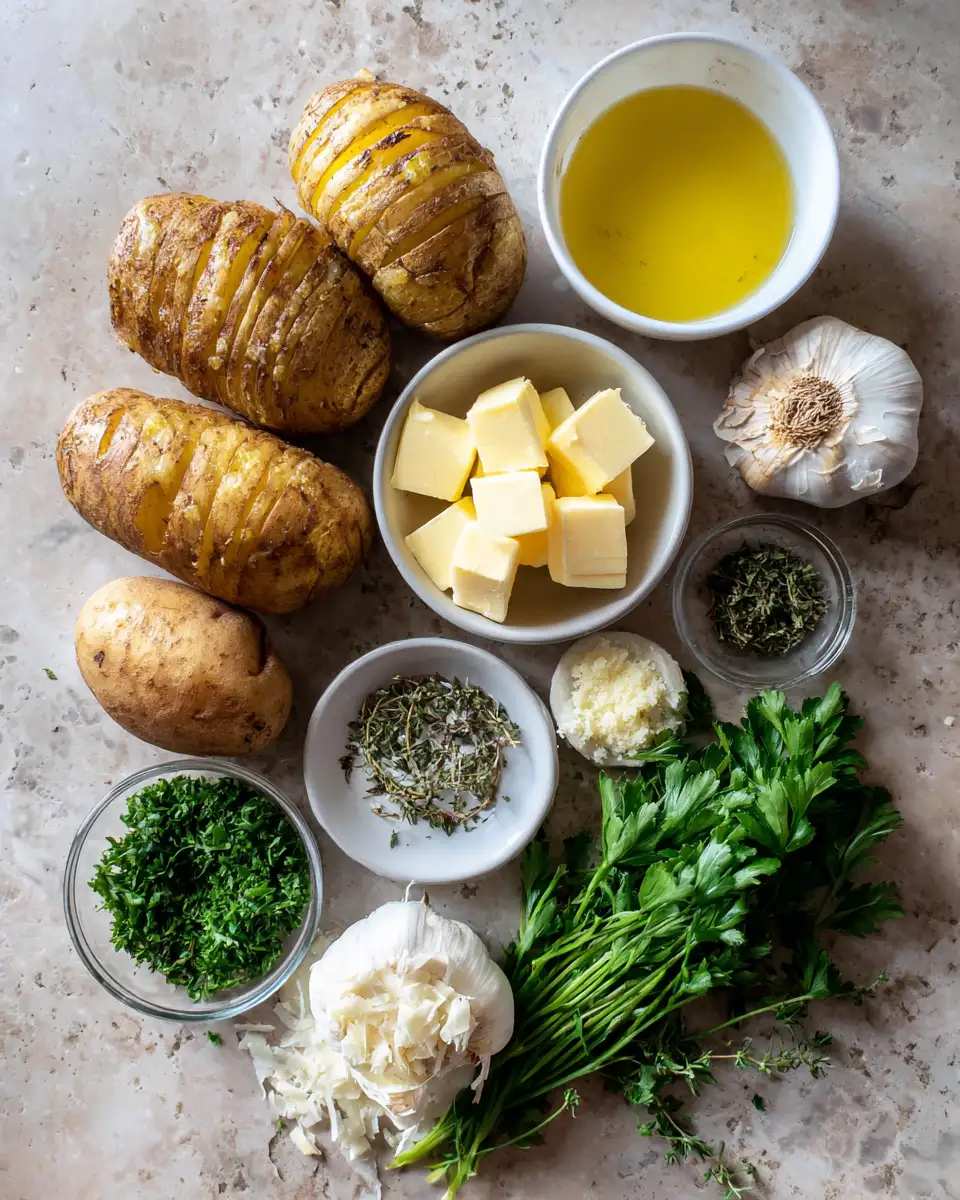 Ingredients for Crispy Perfection: Air Fryer Hasselback Potatoes That Wow