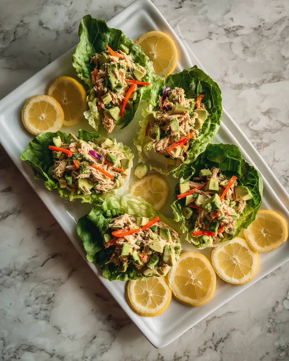 Final dish - Sail into Flavor Paradise with Avocado Chicken Salad Lettuce Boats