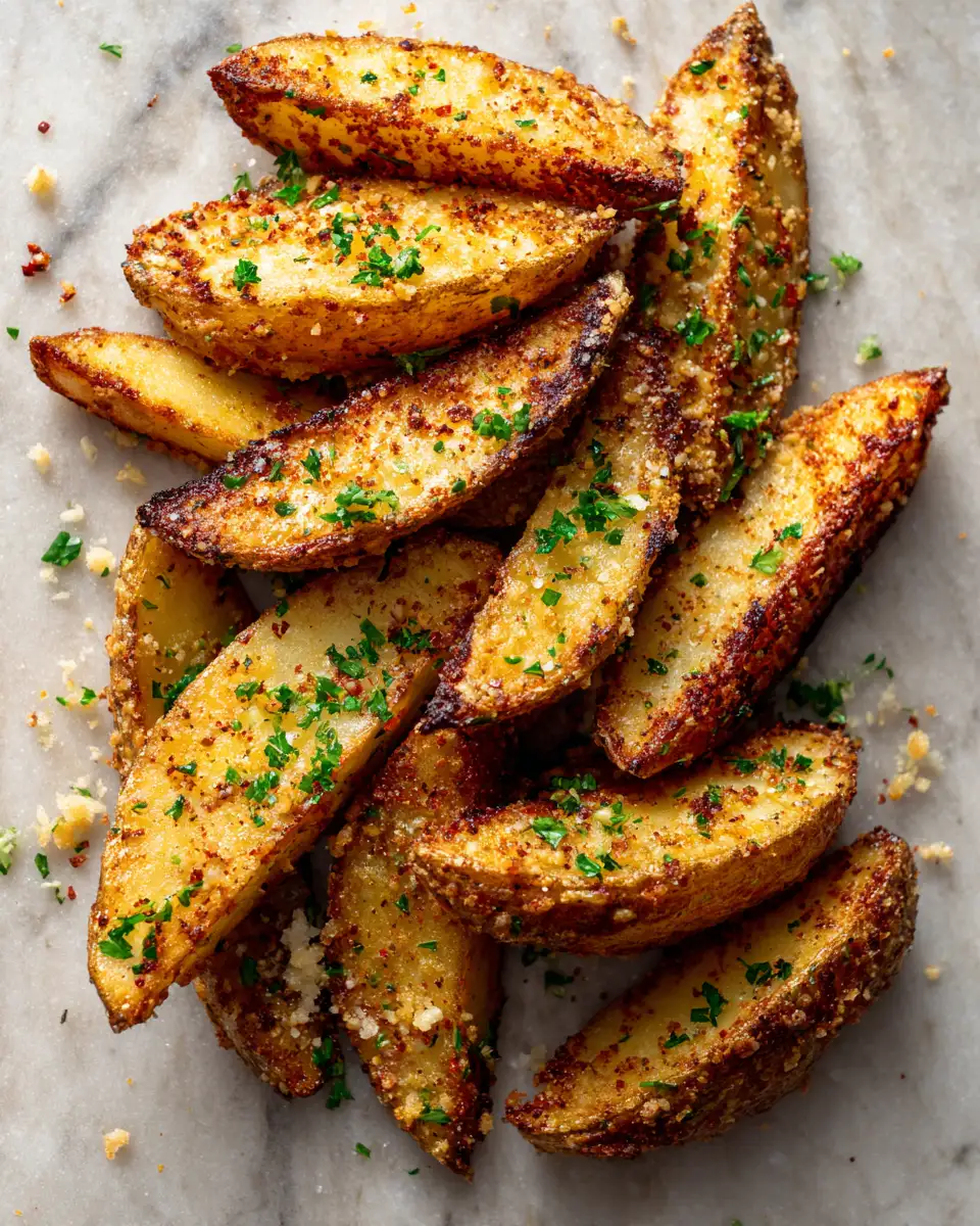 Crispy Baked Garlic Parmesan Potato Wedges: Your New Favorite Side Dish 6 Final dish - Crispy Baked Garlic Parmesan Potato Wedges: Your New Favorite Side Dish