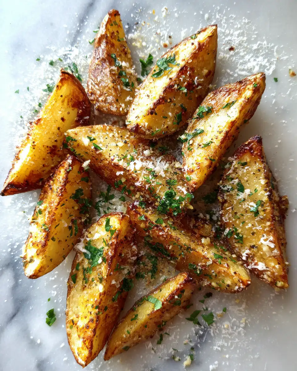Crispy Baked Garlic Parmesan Potato Wedges: Your New Favorite Side Dish 4 Ingredients for Crispy Baked Garlic Parmesan Potato Wedges: Your New Favorite Side Dish