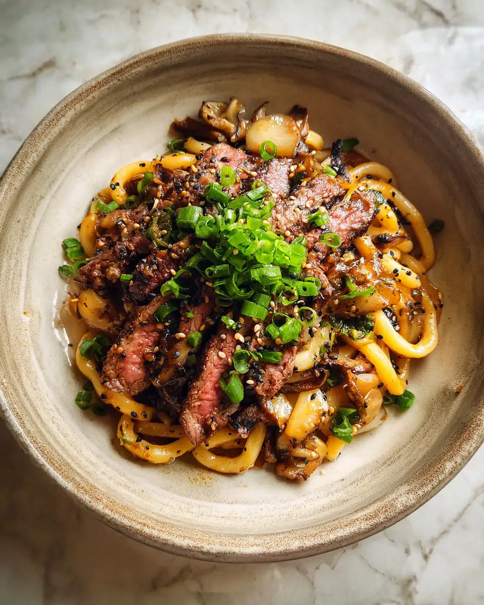 Sizzling Sensations: Discover the Bold Flavors of Beef Black Pepper Udon 6 Final dish - Sizzling Sensations: Discover the Bold Flavors of Beef Black Pepper Udon