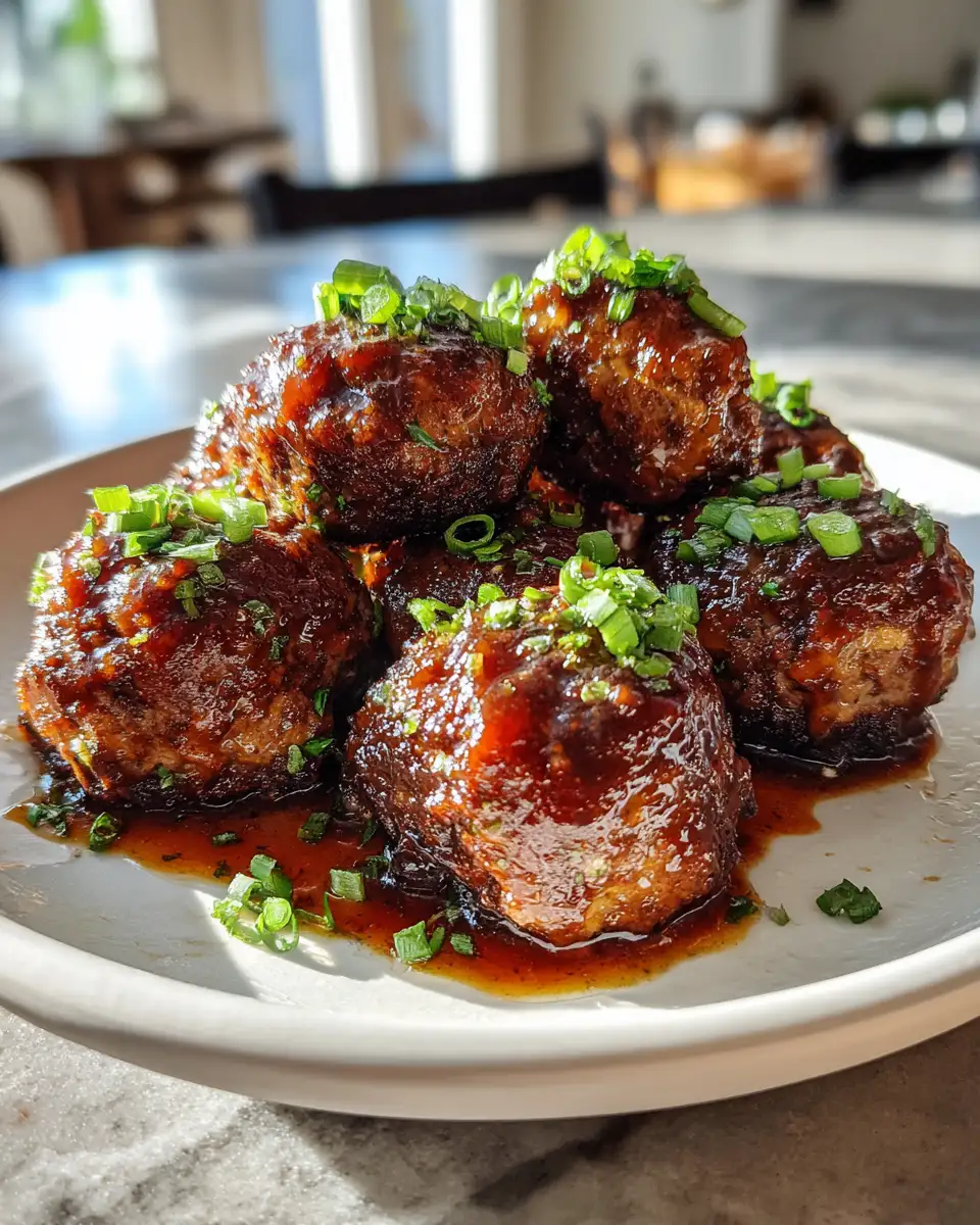 Sizzling Bourbon BBQ Bacon Cheeseburger Meatballs That Will Rock Your Grill 6 Final dish - Sizzling Bourbon BBQ Bacon Cheeseburger Meatballs That Will Rock Your Grill