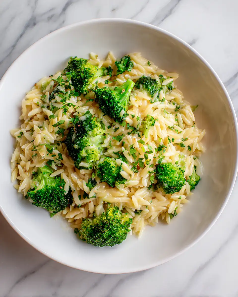 Final dish - Creamy Broccoli Cheese Orzo: Your New Weeknight Obsession
