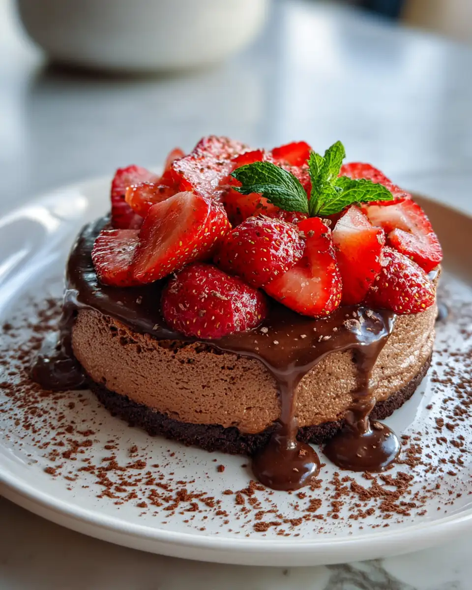 Indulge in Decadence with Brownie Choco Strawberry Mousse Delight 6 Final dish - Indulge in Decadence with Brownie Choco Strawberry Mousse Delight