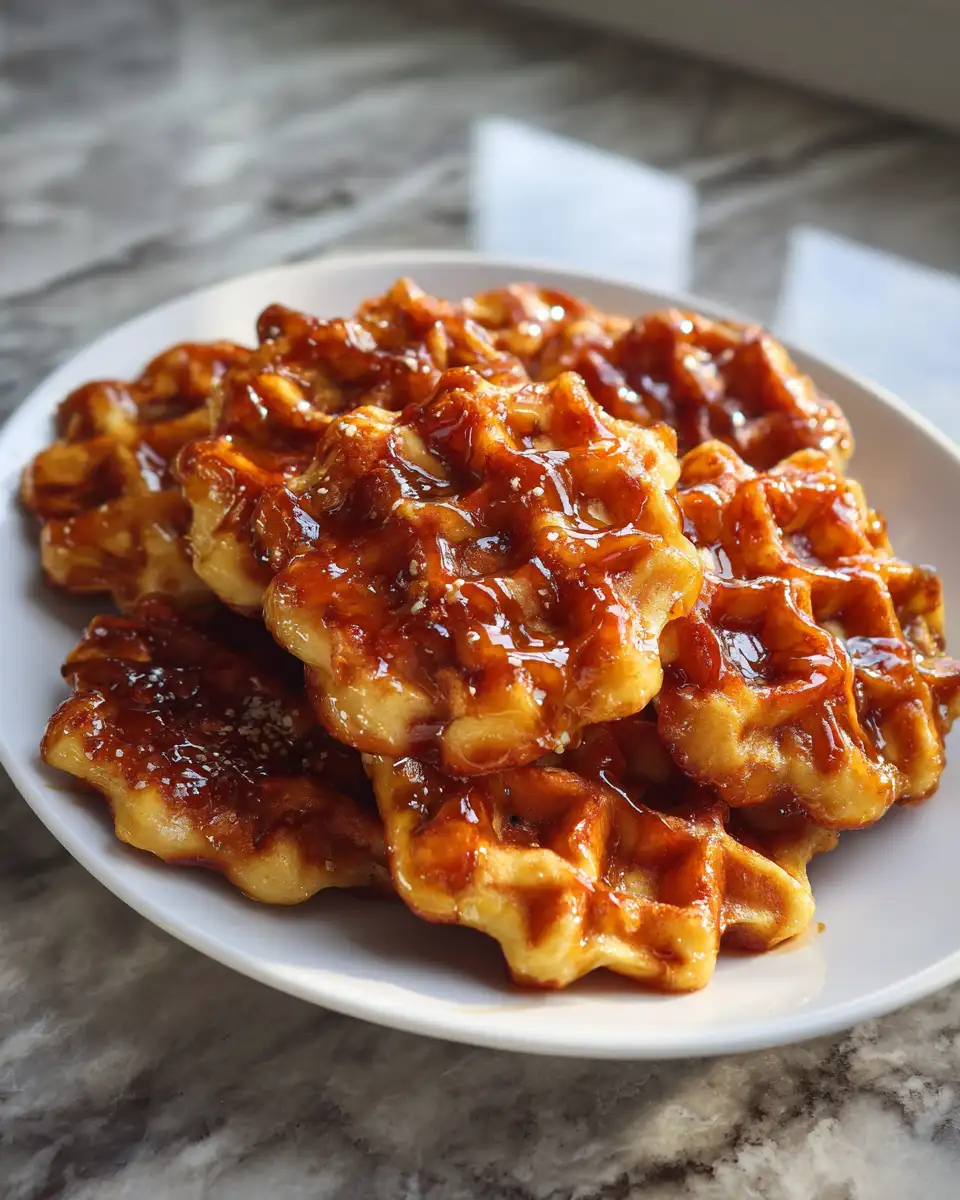 Final dish - Decadent Delights: Caramelized Apple Waffle Pastries for Your Sweet Tooth Adventure