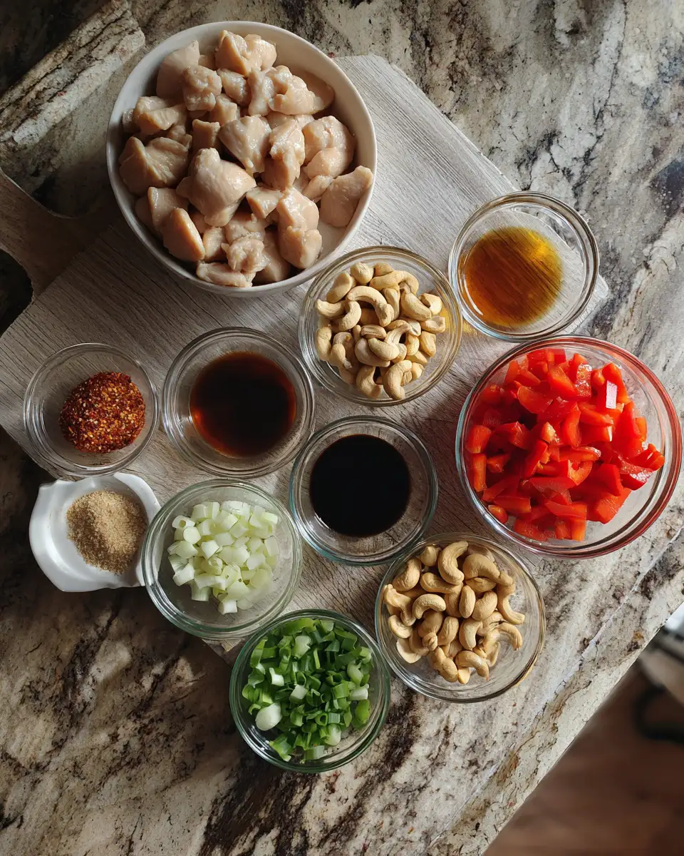 Ingredients for Savor the Flavor: Cashew Chicken Delight