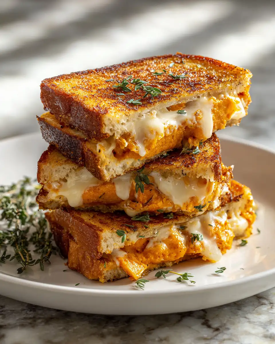 Melt into Autumn Bliss with the Ultimate Cheddar Pumpkin Grilled Cheese - Featured Image