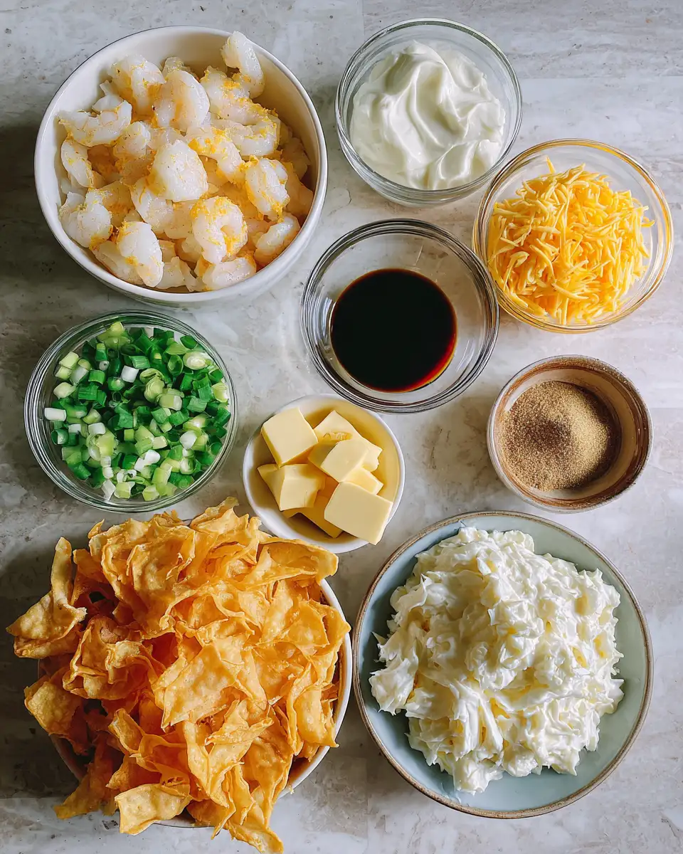 Ingredients for Decadent Delight: Indulge in the Ultimate Cheesy Crab Rangoon Casserole