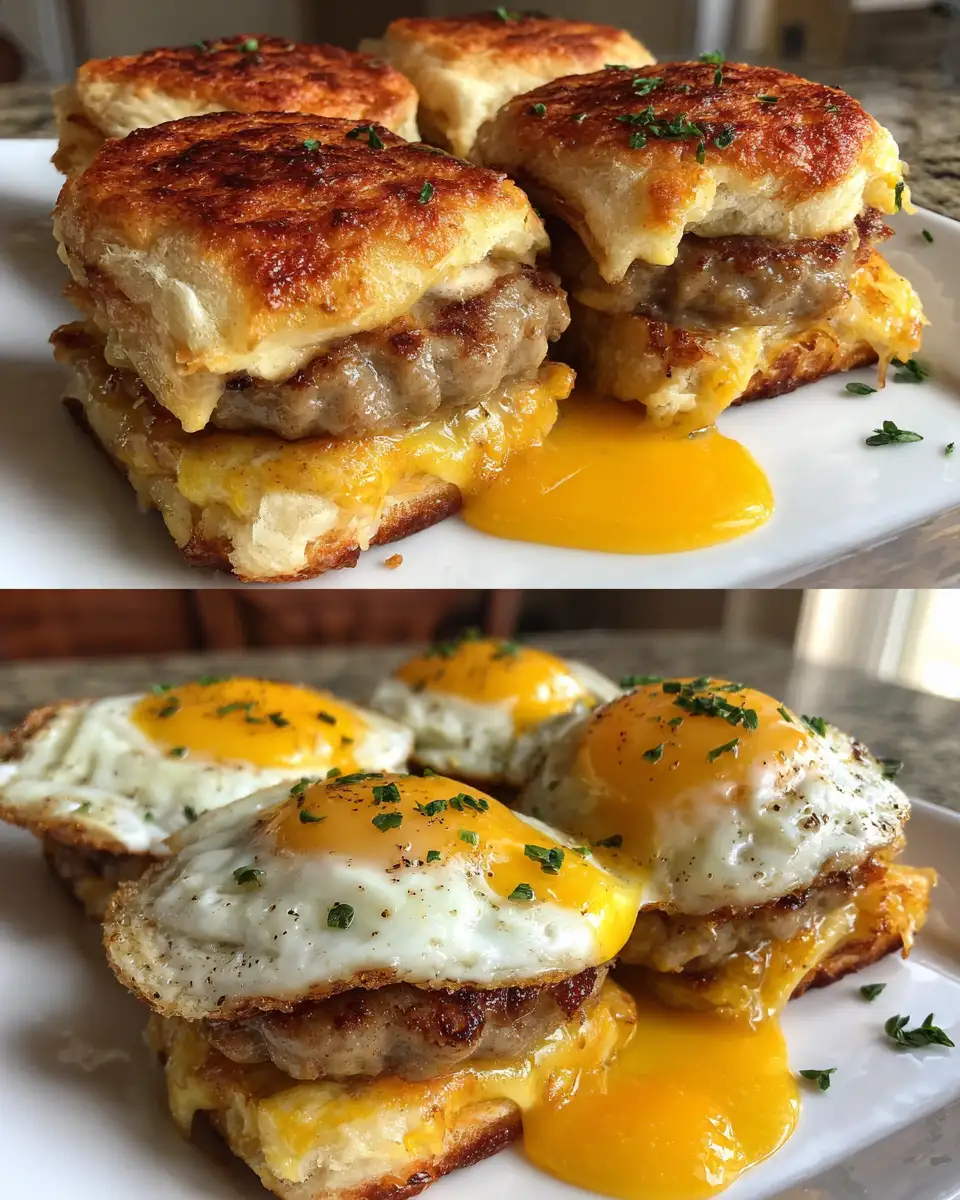Final dish - Rise and Dine: Irresistible Cheesy Sausage and Egg Breakfast Sliders