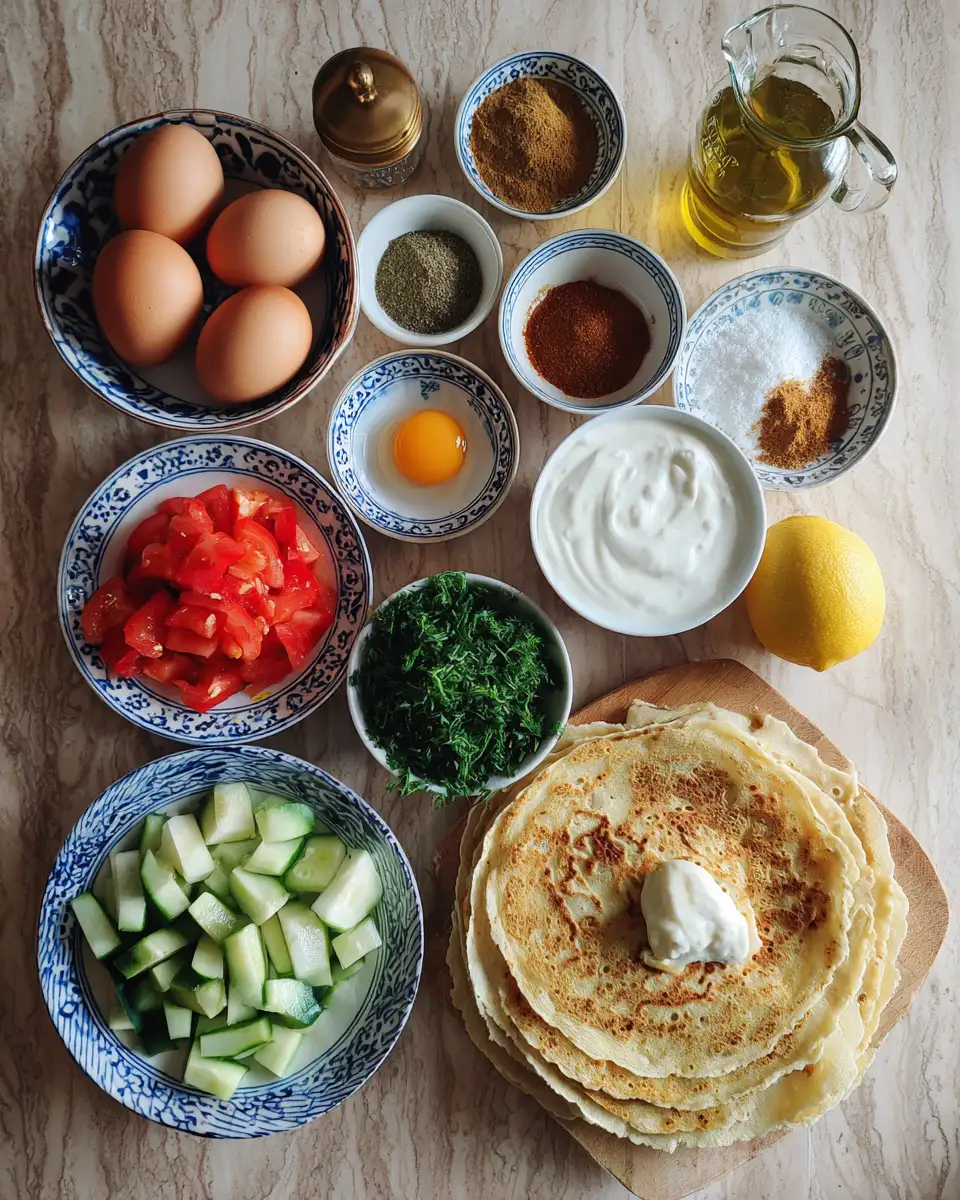 Ingredients for Chicken Crepes Shawarma: A Delight for Every Shawarma Lover
