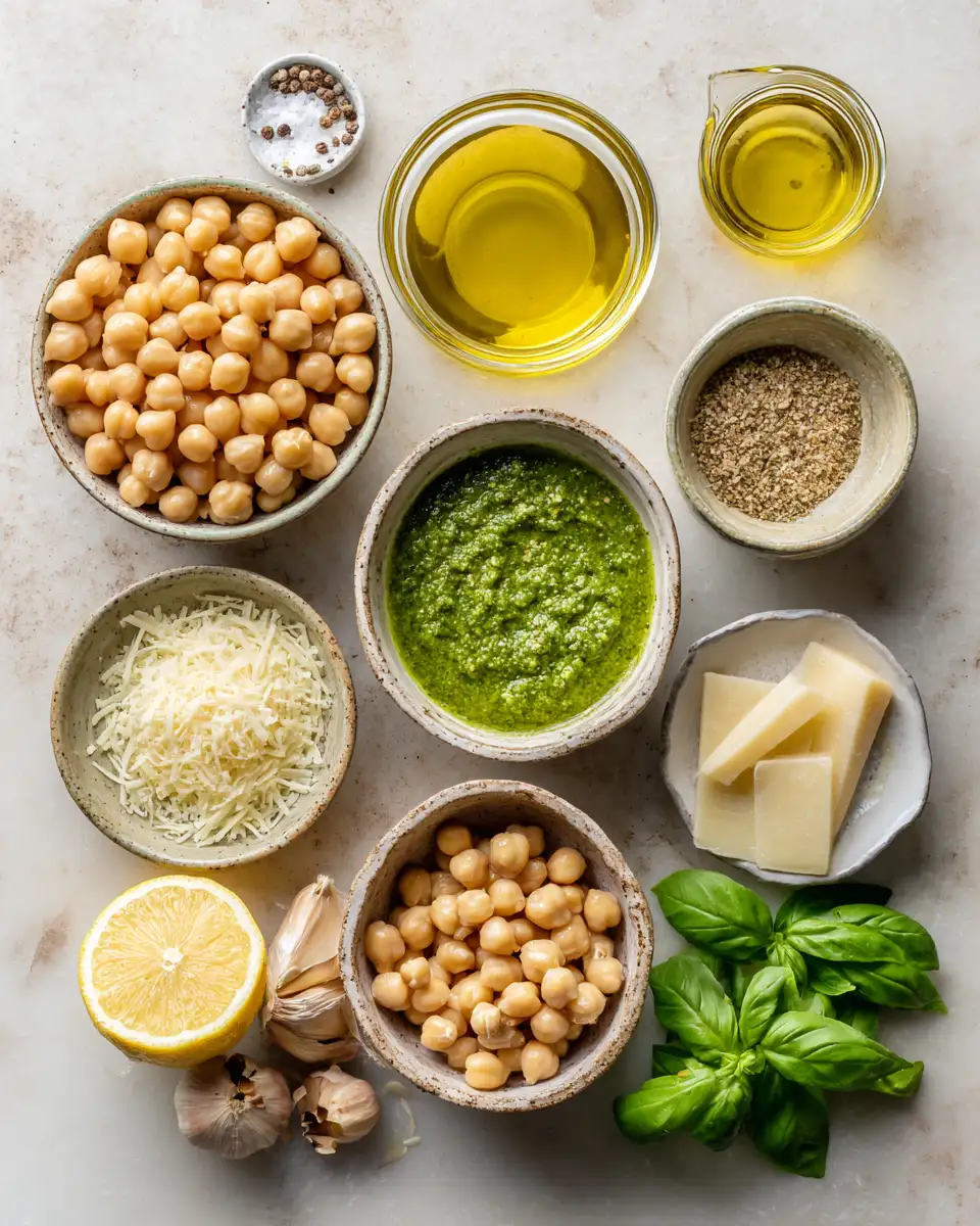 Ingredients for Chickpeas and Pesto: A Flavorful Fusion for Your Taste Buds