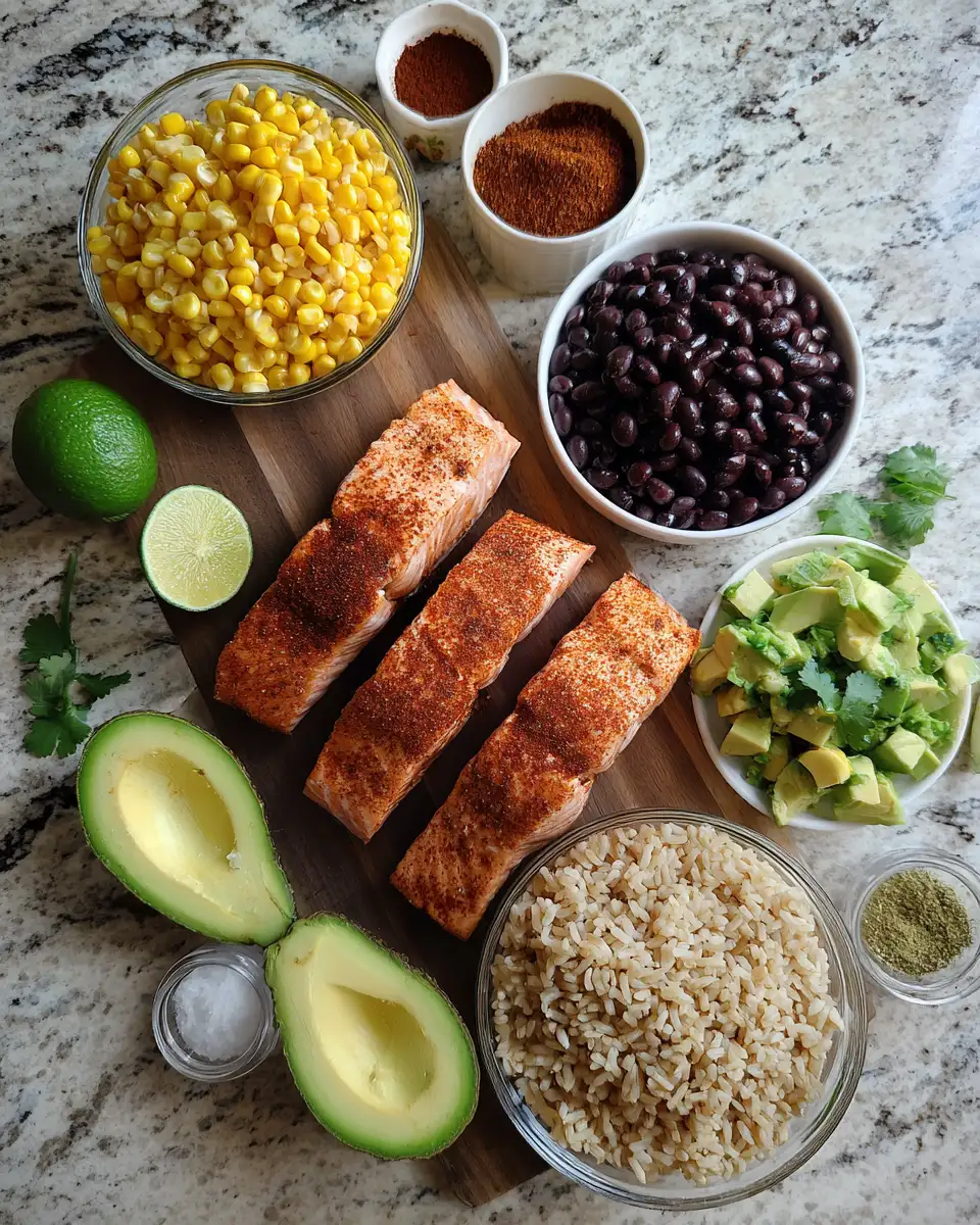 Spice Up Your Dinner Routine with Flavor-Packed Chipotle Salmon Bowls 4 Ingredients for Spice Up Your Dinner Routine with Flavor-Packed Chipotle Salmon Bowls