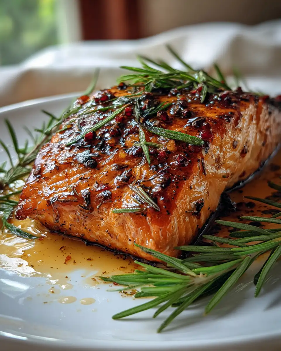 Final dish - Festive Flavors: Christmas Baked Salmon with Honey Butter Glaze