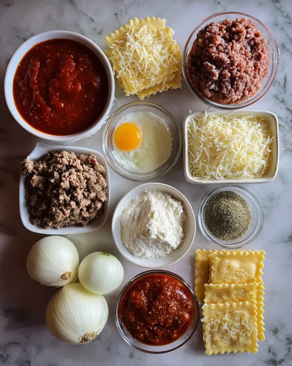 Ingredients for Deck the Halls with Layers: A Christmas Eve Lasagna Lover's Dream