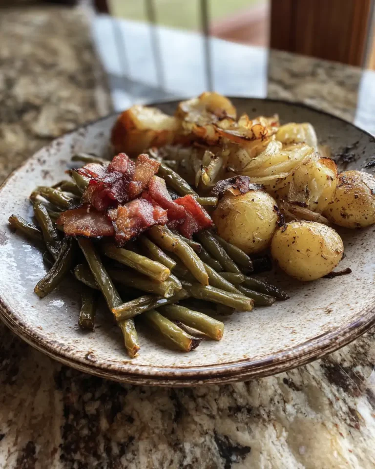 Rustic Ranch Delight: Green Beans and Potatoes with Crispy Bacon - Featured Image