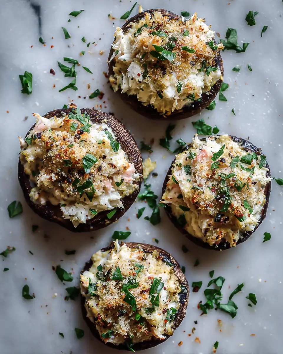 Dive into Decadence with Crab Stuffed Portobello Mushrooms 4 Ingredients for Dive into Decadence with Crab Stuffed Portobello Mushrooms