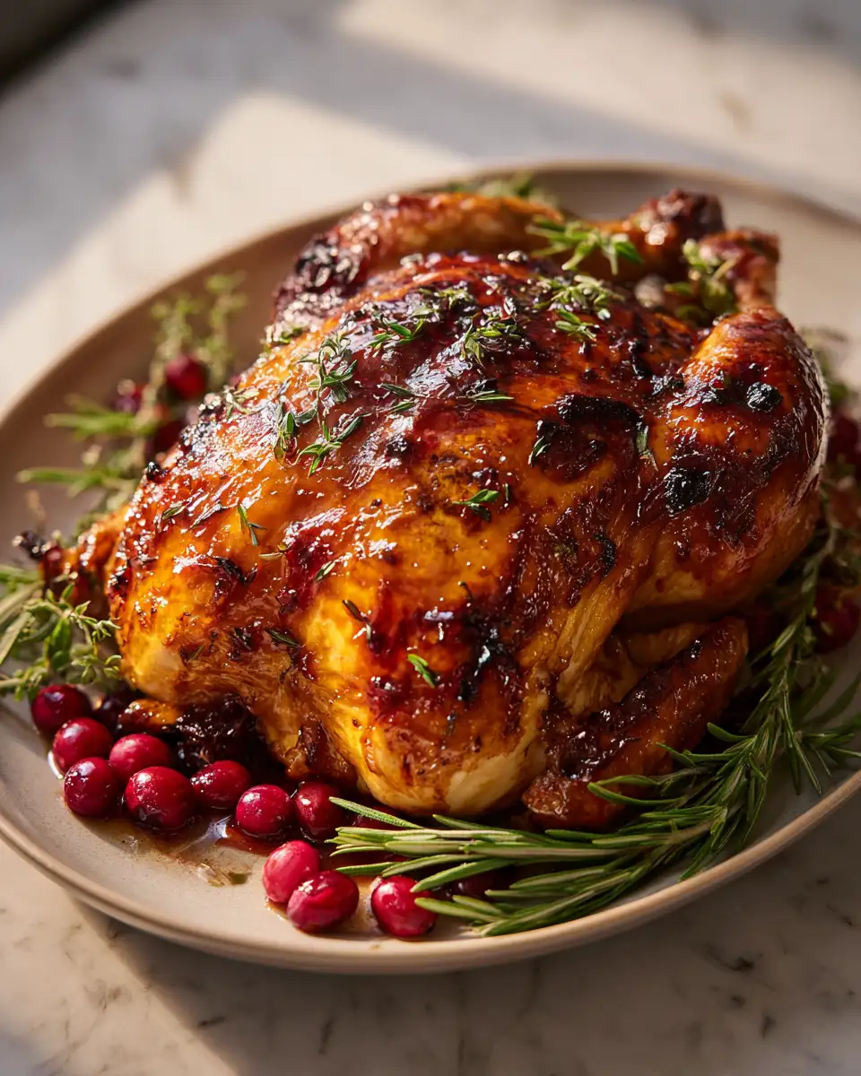 Final dish - Cranberry Maple Roast Chicken: A Sweet and Savory Fall Delight